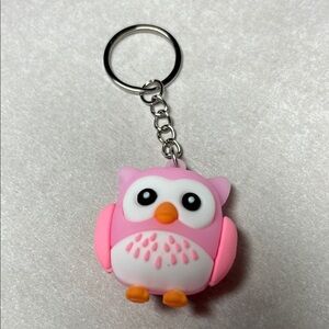 Pink Owl Keychain